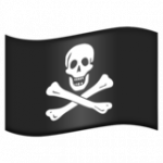 Смайл флаг Пиратский ВКонтакте