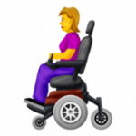 Смайл Женщина в моторизованной инвалидной коляске ВКонтакте
