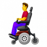 Смайл Мужчина в моторизованной инвалидной коляске ВКонтакте